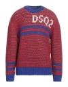 Dsquared2 Man Sweater Red Size M Alpaca Wool, Acrylic, Wool In Red