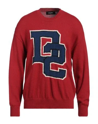 Dsquared2 Man Sweater Red Size L Alpaca Wool, Polyamide, Cotton