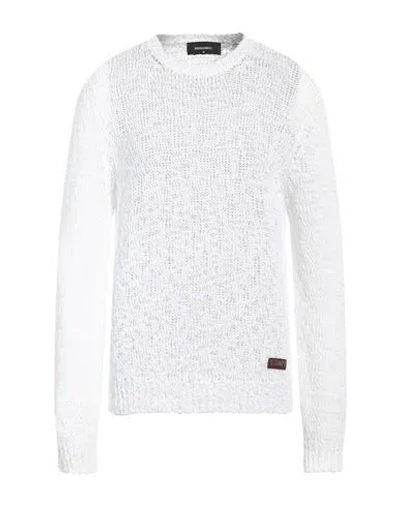 Dsquared2 Man Sweater White Size M Cotton In White