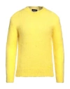 Dsquared2 Man Sweater Yellow Size L Mohair Wool, Polyamide, Wool In Yellow
