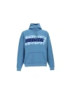Dsquared2 Maxipocketed Wave Logo Hoodie In Blue