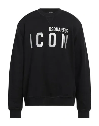 DSQUARED2 DSQUARED2 MAN SWEATSHIRT BLACK SIZE XXL COTTON