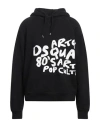 Dsquared2 D2 Pop 80s Cool Fit Hoodie Sweatshirt In Black