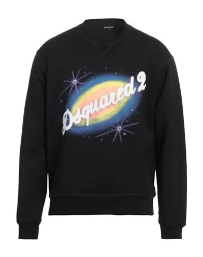 Dsquared2 Logo Cotton Jersey Sweatshirt In Black