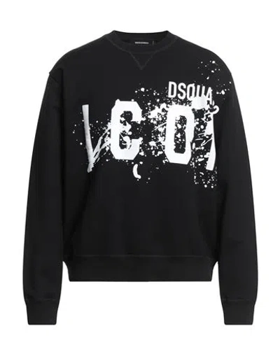 Dsquared2 Man Sweatshirt Black Size L Cotton