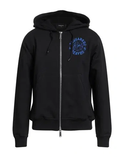 DSQUARED2 DSQUARED2 MAN SWEATSHIRT BLACK SIZE L COTTON