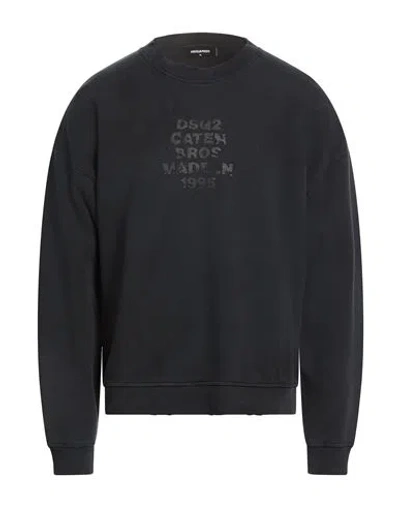 DSQUARED2 DSQUARED2 MAN SWEATSHIRT BLACK SIZE L COTTON