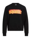 Dsquared2 Man Sweatshirt Black Size L Cotton In Multi