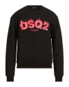 Dsquared2 Man Sweatshirt Black Size L Cotton