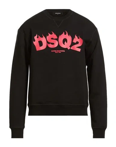 Dsquared2 Man Sweatshirt Black Size L Cotton
