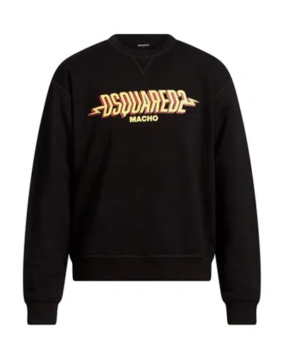 Dsquared2 Man Sweatshirt Black Size L Cotton