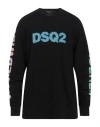 Dsquared2 Man Sweatshirt Black Size 3xl Cotton In Black