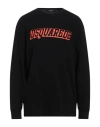 Dsquared2 Man Sweatshirt Black Size 3xl Cotton In Black