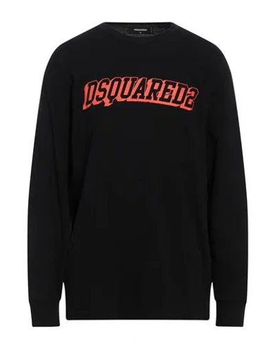 Dsquared2 Man Sweatshirt Black Size 3xl Cotton