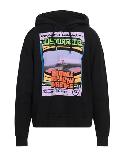Dsquared2 Man Sweatshirt Black Size Xl Cotton