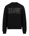 Dsquared2 Man Sweatshirt Black Size L Cotton In Black