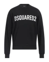 Dsquared2 Cotton Crewneck Sweater With Ribbed Hem In Black