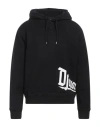 Dsquared2 Cotton Hoodie With Gothic Print Logo In Black