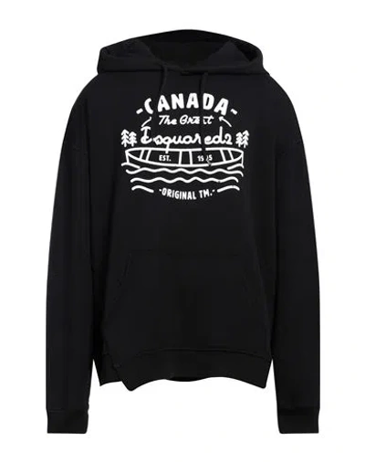DSQUARED2 DSQUARED2 MAN SWEATSHIRT BLACK SIZE L COTTON