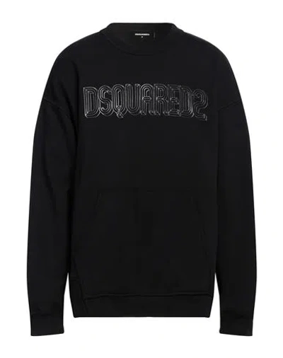 DSQUARED2 DSQUARED2 MAN SWEATSHIRT BLACK SIZE L COTTON