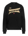 Dsquared2 Man Sweatshirt Black Size L Cotton In Black
