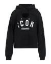 Dsquared2 Man Sweatshirt Black Size L Cotton, Elastane In Black