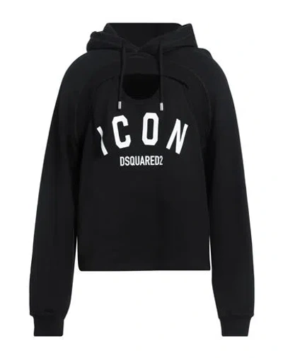 Dsquared2 Man Sweatshirt Black Size L Cotton, Elastane