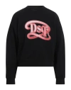 Dsquared2 Man Sweatshirt Black Size L Cotton, Elastane In Black