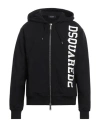 Dsquared2 Man Sweatshirt Black Size L Cotton, Elastane In Black