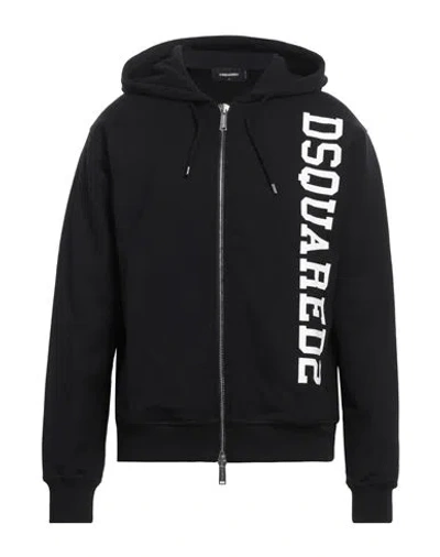 Dsquared2 Man Sweatshirt Black Size L Cotton, Elastane