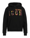 Dsquared2 Icon Logo Print Cotton Hoodie In Black