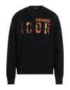 Dsquared2 Logo Printed Crewneck Sweatshirt In Black