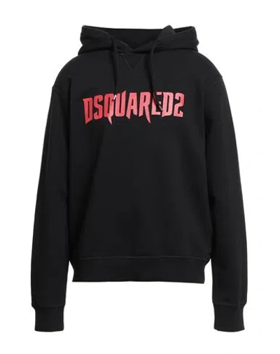 Dsquared2 Man Sweatshirt Black Size L Cotton, Elastane