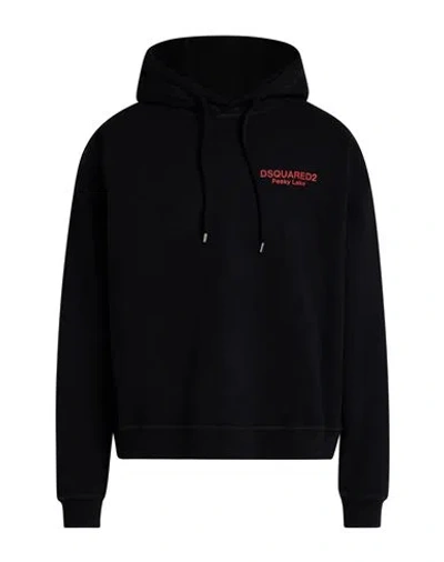 Dsquared2 Man Sweatshirt Black Size L Cotton, Elastane