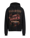 Dsquared2 Man Sweatshirt Black Size L Cotton, Elastane In Black