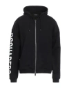 DSQUARED2 DSQUARED2 MAN SWEATSHIRT BLACK SIZE L COTTON, ELASTANE