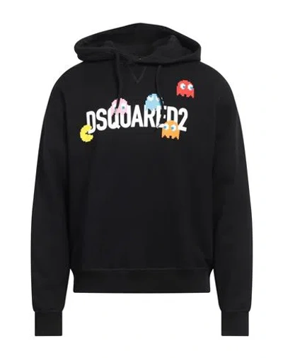 DSQUARED2 DSQUARED2 MAN SWEATSHIRT BLACK SIZE S COTTON, ELASTANE