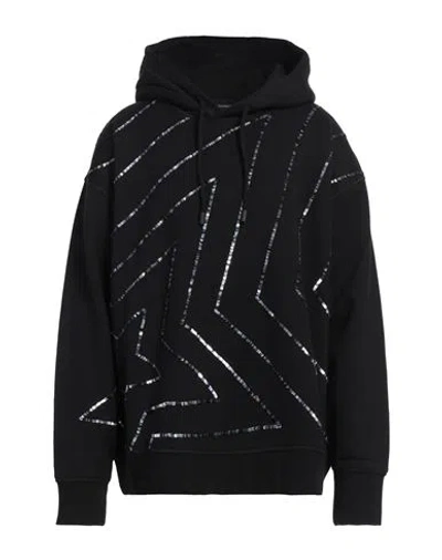 Dsquared2 Man Sweatshirt Black Size L Cotton, Elastane