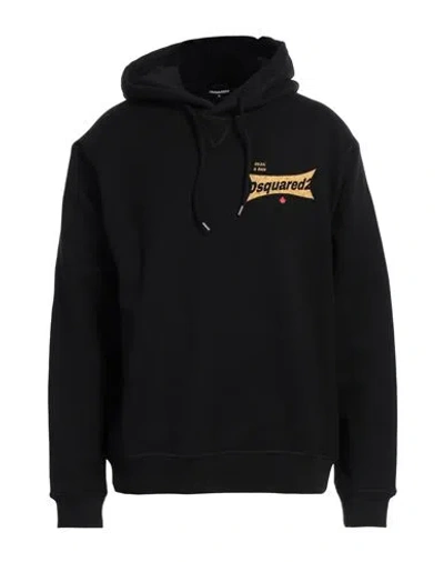 Dsquared2 Man Sweatshirt Black Size L Cotton, Elastane