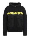 Dsquared2 Man Sweatshirt Black Size L Cotton, Elastane, Polyester In Black