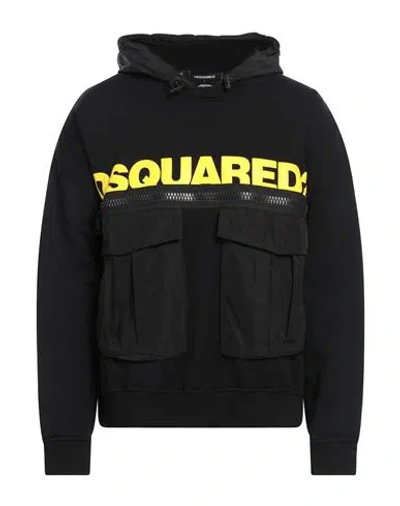 Dsquared2 Man Sweatshirt Black Size L Cotton, Elastane, Polyester