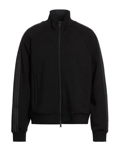 Dsquared2 Man Sweatshirt Black Size L Viscose, Elastane