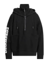 Dsquared2 Logo-printed Half-zipped Drawstring Hoodie In Black