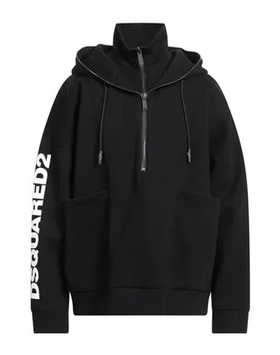 DSQUARED2 DSQUARED2 MAN SWEATSHIRT BLACK SIZE L VISCOSE, ELASTANE