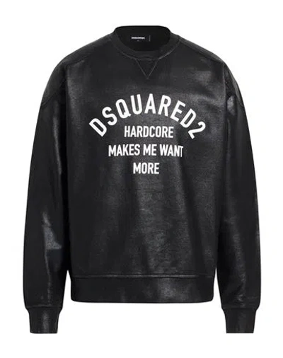 Dsquared2 Man Sweatshirt Black Size M Cotton