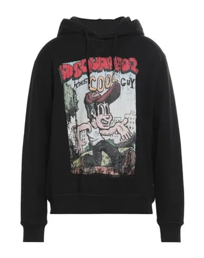 Dsquared2 Man Sweatshirt Black Size M Cotton In Black