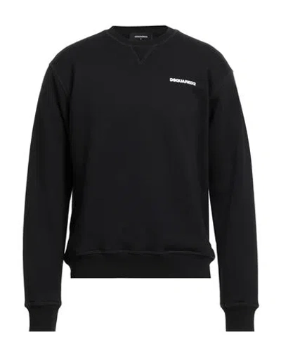Dsquared2 Man Sweatshirt Black Size M Cotton, Elastane