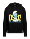 DSQUARED2 DSQUARED2 MAN SWEATSHIRT BLACK SIZE L COTTON, ELASTANE