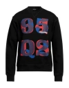 Dsquared2 Man Sweatshirt Black Size M Cotton, Elastane In Black