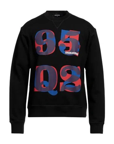 Dsquared2 Man Sweatshirt Black Size M Cotton, Elastane